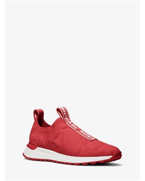 michael kors red trainers|Michael Kors slip on trainers.